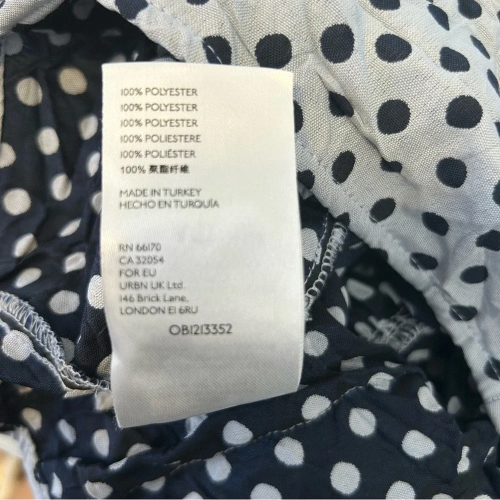 Free People Polka Dot Crop Top Puff Sleeve Size 6